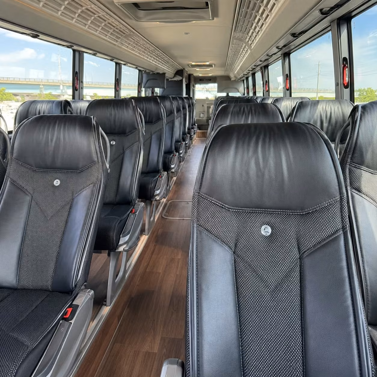 westminster charter bus rental interior